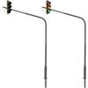 Evemodel 2 pezzi pista H0 1:87 destra semaforo stradale LED veicolo modello costruzione lampada illuminazione