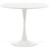 SIEDITI FUORI E DENTRO Tavolo tondo tulip da interno, diametro 90 cm, 4 persone cucina/sala da pranzo/ufficio, stile classico moderno con top MDF effetto legno e base in metallo verniciato opaco Orlando (Bianco)