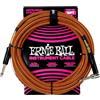 Ernie Ball Cavo per Chitarra Intrecciato, Dritto/Angolato, 5,49 m - Pumpkin Pie
