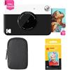 KODAK Pacchetto Base per Fotocamera istantanea Printomatic (Nero) + Carta Zink (20 Fogli) + Custodia Deluxe + Comoda Tracolla