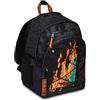 Mitama Zaino Triplo Scomparto Hellblack con Tasca porta PC, Nero e Arancione, Scuola Elementare e Tempo Libero, Bambino Ragazzo