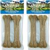 ARQUIVET - Osso pressato in pelle bovina 20 cm (sacchetto 2 unità) - Osso per cani - Osso per rinforzare i denti del cane - Osso masticabile (Confezione da 2)