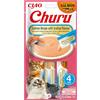 INABA Churu Snack per Gatti Cremoso con Salmone e Capesante - 1 Pack (4 Stick x 14gr) - Cibo per Gatti da Leccare, Sano e Delizioso - Snack Gatto Senza Conservanti o Coloranti Artificiali, Grain-Free