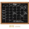 Umtiti YLHB-QZ-3343 - Lavagnetta con calendario, 33 x 43,2 cm, superficie magnetica, rustica, con cornice in legno di pino massiccio, per pianificazione, orario scolastico, promemoria, lavagna da