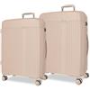 Movom Set di valigie beige 68/78 cm Rigido 8,6 kg Chiusura TSA Polipropilene 8,6 kg 180LExtensibile, Beige, Taglia unica, Set di valigie