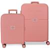 Pepe Jeans Accent Valise cabine, Deux compartiments, in polypropylène résistant et léger, 4 roulette pivotanti, serrure à Combinaison latérale, par Joumma Bags, CARNE, Taglia unica, Ensemble di