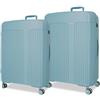 Movom Set di valigie blu 68/78 cm Rigido 8,6 kg Chiusura TSA Polipropilene 8,6 kg 180LExtensibile, blu, Taglia unica, Set di valigie