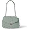 Amazon Essentials Borsa Morbida con Patta Trapuntata Donna, Pelle Scamosciata Sintetica Marrone Chiaro, Taglia unica