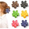MFCGHXR Mollettone Capelli Grande,Fiore Pinze Per Capelli Fermagli Mollettone Capelli Donna Fiori, fermagli per capelli a forma di fiore, 6 Fermagli per Capelli a Fiore,Fermagli per Capelli Opachi a 6 Colori