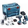 Bosch kit trapano avvitatore GSR 18 V-LI con accessori e valigetta