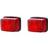 BUL BARS 2 luci di posizione laterali, 12 V, 24 V, con marchio di controllo E, per auto, camion, auto, luci posteriori, colore: rosso