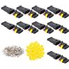 GTIWUNG 10 Kit 4 Pin Auto Impermeabile Connettore, Connettore Elettrico Spina Impermeabile 1.5mm terminale 20-16AWG Impermeabile legare Elettrico Connettore per Auto Camion Marina Moto