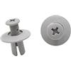 A ABSOPRO Rivetti Auto Porta Paraurti Pressione nella Clip 8mm Plastica Grigio (Set 100)
