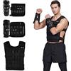 LEKARO Set di Gilet Pesi Regolabili Con Pesi per Braccia e Gambe - Allenamento di Forza, Giacca e Caviglie in Nylon (Inclusi 96-100 Piastre in Acciaio)