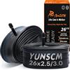YunSCM 2 pezzi Tubo da 26 pollici 26x2.5/3.0 ETRTO 64/75-559 Schrader Valvola AV32mm compatibile Tubo per bicicletta/e-mountain bike/bici elettrica 26x2.5 25x2.6 26x2.7 26x2.8 26x2.9 26x3.0