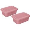 BranQ Home essential BranQ - Home essential Set di contenitori salvafreschezza ORI, plastica senza BPA, rosa, 2 pezzi