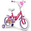 Huffy Disney principessa 14 pollici bicicletta da ragazza rosa per età 4-6 ft Rupunzel, Cenerentola e altro ancora