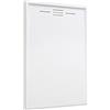 Parama Piatto Doccia 80x120 Bianco Effetto Pietra Mod. Spanios Rettangolare in Vetroresina SMC Riducibile Piletta Inclusa e Cover In Tono Parama