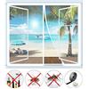 Earnmore Zanzariera magnetica per finestra, automatica, chiusa, senza forare, per la maggior parte dei tipi di finestre o porta del balcone, 80 x 120 cm, colore: bianco