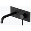 maimai Mai & Mai Miscelatore per Lavabo a Muro, Rubinetto Lavabo a Parete per bagno WA112 con Corpo a Incasso (Nero)