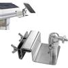 WiTi supporto per grondaia per Eufy, pannello solare Arlo, staffa di montaggio regolabile in acciaio inossidabile per catturare il sole, installazione senza trapano per telecamera a vite da 1/4