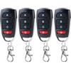 Aeipou 4 pezzi 433 MHz telecomando universale per cancello duplicatore acustico telecomando wireless per porta del garage 4 pulsanti clonazione copia adatto per auto porte da garage cancelli portata 10 m