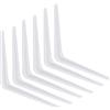 ANCLLO - Set di 6 staffe per mensole, in metallo resistente, per mensole da parete, 20 x 20 cm, colore: bianco