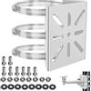 Leikurvo Supporto per asta verticale, 3 passanti, in acciaio inox, adatto per telecamere CCTV, telecamere IP (piccole dimensioni)