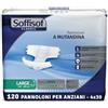Soffisof Classic Pannoloni con Adesivi Super L - 120x Pannoloni per Anziani a Mutandina - 4 Confezioni da 30 Pezzi, Assorbenza fino a 8 Gocce - Ausili Incontinenza Uomo e Donna