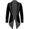 Aislor Costume da Presentatore Halloween Ragazzo Costume da Direttore del Circo Cappotto da Domatore a Maniche Lunghe Ragazzi Smoking Abito Travestimento Gioco di Ruolo Nero 9-10 anni