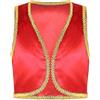 YiZYiF Costume Principe Bambini Ragazzi Senza Maniche Giacca Costume di Carnevale Fiaba Genio Orientale Costume Rosso 3-4 anni