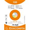 Exacompta - Rif. 10854E - Confezione da 100 spine bristol a righe non perforate - sotto pellicola - compatibili con stampanti a getto d'inchiostro, laser e fotocopiatrice, formato 105 x 148 mm, colori