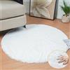 ORINOVA Tappeto Rotondo Bianco 120 cm Morbido Camera da Letto Tappeto Salotto Moderno Lavabile
