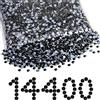 BEADSLAND Hotfix Strass Bulk, 14400 Pezzo Cristallo Hotfix Strass per Artigianato Vestiti Decorazione DIY, Nero, SS16, 3.8-4.0mm