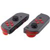 eXtremeRate Tasti Kit per Joycon,Pulsanti Direzionali ABXY SR SL L R ZR ZL Trigger Grilletto Molle Ricambio per Nintendo Switch/OLED Controller con Cacciaviti,Senza Joycon-Trasparente Rosso