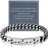 FANCIBAND Regalo Bracciale Uomo Acciaio Inox a Catena Bracciali Hip Hop Punk Rigido, Natale Compleanno Regali San Valentino per Marito Fidanzato Fratello Papà figlio, 19-22cm Regolabile