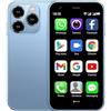 CatCalls Mini smartphone sbloccato 4G cellulare, 3.0 pollici, 32 GB espandibile fino a 128 GB, doppia fotocamera SIM Android 10.0, supporto WiFi Bluetooth Backup telefono (XS15-Blue)