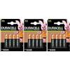Duracell 12X Duracell AA Ricaricabile 1300 mAh (3 Blister Da 4 Batterie) 12 Pile Stilo Ricaricabili (HR6/DC1500)