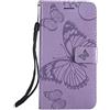DENDICO Cover per Galaxy J2 PRO 2018, Pelle Portafoglio Custodia per Samsung Galaxy J2 PRO 2018 Custodia a Libro con Funzione di appoggio e Porta Carte di Credito - Viola