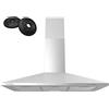 CIARRA ASS9201 Classe A Cappa Aspirante 90 cm 370 m³/h Cappa da Cucina in acciaio INOX Filtro a Carbone CBCF002X2 3 Velocità di Aspirazione filtro in alluminio (Argento)