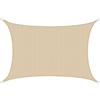 AMANKA Tenda da Sole UV - 6x4 m HDPE Rettangolare Telo di Protezione Solare Balcone Giardino Beige