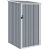 Homgoday Capannone da giardino, capannone metallico Casetta da giardino per riporre attrezzi casetta giardino esterno 87 x 98 x 159 cm grigio