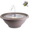matches21 HOME & HOBBY Set di fontane solari XL per esterni, grande ciotola da 50 cm, tortora come fontana da giardino