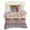Nuit Des Rêves Set di copertine singole XL (155 x 200 cm), 65% cotone, 35% poliestere, lavabile in lavatrice, 127 thread Count, crema, beige, grigio, rosso chiaro e bianco, elegante design con