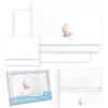 Interbaby - Set lenzuola minicla 50 x 80 cotone 100% | lenzuola per lettino | Include lenzuolo inferiore, piano di lavoro e federa per cuscino | Ideale per primavera, estate | orso luna stelle/bianco