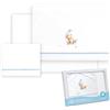 Interbaby - Lenzuola Baby Cotone - Auto/Mosè/Navicella - Orso Luna Stelle - Set 3Pcs. Lenzuolo sotto + piano di lavoro + federa cuscino