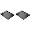 Zenker Teglia da forno per biscotti, pizza, dolci, focaccia, materiale con rivestimento antiaderente, resistente fino a 230 °C, dimensioni 42 x 32 x 2 cm (Confezione da 2)