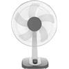 Zarivy Ventilatore da tavolo 3 velocità 45W, 5 pale, oscillante e rotante, dimensioni 65x43x26 cm, ideale per uso domestico e piccoli spazi.