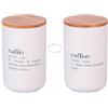Villa d'Este Home Tivoli 1996 Barattolo caffè 1000 ml in ceramica, coperchio in bambù, Victionary