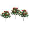 Flair Flower Bouquet di rose artificiali, 34 cm, set da 3 pezzi, rosa artificiale, fiori artificiali, bouquet di rose, bouquet di rose selvatiche, bouquet di fiori, decorazione per matrimoni, rosso
